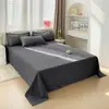 Sábanas de algodón lavado al agua hipoalergénicas de una sola pieza, sábanas de cuadros simples de par individual, sábanas y fundas de almohada individuales para dormitorio y hogar, venta al por mayor