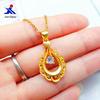 Latão banhado a ouro Matte Diamond Pingente inteligente galvanizado Imitação de ouro joias fábrica direta Joias pendentes das senhoras