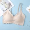 Uma peça de seda de gelo fina sem marcação de aço sem anel push-up plus size Estilingue de fechamento de seios Beautiful Back Sports Underwear Sutiã feminino