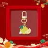 Llavero de Pastel de Luna del Festival de Mediados de Otoño, Colgante Souvenir de Conejo de Jade Estilo Chino, Regalo para Amigos, Colgante para Bolso, Llavero del Festival de Mediados de Otoño