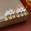 Brincos Medievais Vintage Agulha Prata Flor Diamante Pérola Brincos Estilo Palácio Retrô Luxo Acessível Brincos de Alta Qualidade