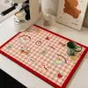 Alfombrilla Drenante de Dopamina Estilo Japonés y Coreano Aislante Térmico Anti-quemaduras Salvamanteles Mantel para Mesa Encimera de Cocina del Hogar Alfombrilla Absorbente Suave de Diatomeas