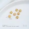Contas de aço titânio com nós, coração, olho, trevo de quatro folhas, rosa, espaçadores, acessórios para pulseira e colar DIY feitos à mão, não desbota