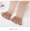 Medias Largas de Encaje Blancas de Seda Sexy Ultradelgadas para Mujer Verano Medias Eróticas Estilo Lolita Maid para Adultos Lolita