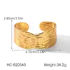 Pulseira de Aço Inoxidável Estilo Ins Europeu e Americano Banhada a Ouro 18K Pulseira Aberta Sem Desbotamento Pulseira de Aço Titânio Pulseira de Alta Qualidade Feminina
