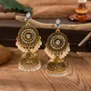 Brincos Indianos de Luxo Leve com Strass, Pérolas, Sino e Franja, Estilo Longo, Novo Design de Nicho, Brincos Boêmios para Mulheres