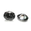Color Original Gris Oval Moissanita Piedra Suelta Forma de Huevo Color Original Superficie de Anillo de Moissanita con Piedra Venta al por Mayor