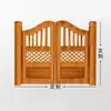 Porta de Madeira para Jardim, Cerca de Madeira Carbonizada Anticorrosiva, Muro Externo de Pátio, Cerca de Quintal, Guarda-corpo, Porta de Madeira de Abertura Dupla