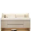 Lavabo moderno minimalista lavabo integrado piel Corian lavabo integrado mueble de baño lavabo mueble de baño minimalista
