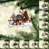 Pendente Decorativo de Natal Acrílico Plano para Presente Cão Carro Transfronteiriço