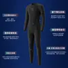 Nueva ropa de esquí de secado rápido para hombres y niños, ropa interior térmica de merino, conjunto de capa base de compresión para deportes al aire libre para mujer