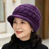 Nuevos Sombreros de Invierno para Mujer, Sombreros Cálidos de Moda Otoño e Invierno, Sombreros de Mamá Gruesos con Forro de Felpa, Sombreros de Lana Tejidos Estilo Coreano que Protegen los Oídos
