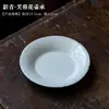 Bandeja de Cerâmica Verde Sombra Embossada Feita à Mão Bandeja para Gaiwan Conjunto de Chá Kung Fu Celadon Xícara do Anfitrião Xícara de Degustação Xícara de Chá Xícara da Feira