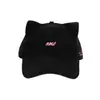 Gorra con Orejas de Gato Dulces y Lindas y Pico de Pato para Mujer, Gorra de Béisbol Versátil Bordada con Letras Estilo Coreano, Sombrero Pequeño de Moda para Adelgazar la Cara