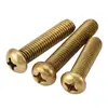 Tornillos Redondos de Latón con Cabeza de Cruz Gb818 Tornillos Mecánicos de Cabeza Plana con Cruz Accesorios M2M2.5M3M4M5M6M8