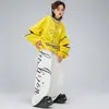 Roupas da Moda para Dança de Rua Infantil, Moletons Super Descolados e Modernos, Calças de Moletom Esportivas, Roupas para Apresentação, Conjuntos de Hip-Hop para Meninos