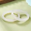 Jingde Jewelry Pulsera de Ágata Natural Pulsera de Calcedonia Luna Blanca Pulsera de Belleza Pulsera Fina Redonda Gelatina de Lichi Fabricante Mayorista