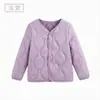Chaqueta ligera de plumas con relleno de lana para niños, capa interior cálida de manga larga, adecuada para niños y niñas, para uniformes escolares y ropa de invierno