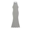 Vestido Halter Chaleco Puro Deseo Verano 2025 Nuevo Adelgazante de Cintura Cubre Caderas Tirantes Cola de Pescado Falda Madrastra