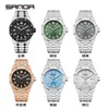Sanda Export Relógio de Moda Masculino Octogonal Luminoso À Prova D'água Masculino Fundo Transparente Calendário Relógio Mecânico Clássico