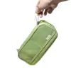 Estuche tipo volcán de doble compartimento con apertura grande, caja de papelería de alta apariencia, de alta gama, gran capacidad, estuche práctico para estudiantes de primaria y secundaria