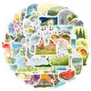 50 pegatinas de acuarela para tazas de agua, teléfonos móviles, ordenadores, decoración impermeable, papelería DIY