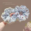 Goma de pelo para coleta baja para niñas, elegante goma para moño, banda elástica de lazo dulce, scrunchie de alta elasticidad