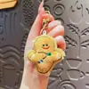 Chaveiro Pingente de Natal de Pelúcia Original Fofo Desenho Animado Papai Noel Boneco de Gengibre Pingente de Bolsa Pequeno Presente