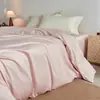 Funda de edredón de algodón de fibra larga Clase A, color sólido bicolor, artículo individual de alta gama para dormir sin ropa, adecuada para todas las estaciones, venta al por mayor