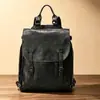 Mochila de Couro Genuíno Tratado com Cor, Tonalizado Vegetal, Unissex, para Viagem, Esboços, Mochila Escolar, Estudante Universitário, Grande Capacidade, Mochila para Notebook