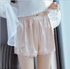 Calças de segurança anti-exposição femininas verão solto plus size desgaste exterior leggings finas renda três pontos shorts calças de seguro