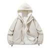 Chaqueta de Invierno para Hombre con Relleno de Algodón y Lana de Cordero Ropa de Invierno Chaqueta Acolchada para Pareja con Forro de Polar Ropa Gruesa de Moda