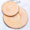 Posavasos creativo de madera de pino para velas, vela de aromaterapia, piedra de yeso para agrandar, base de tarjeta de madera, adornos de joyería para el hogar