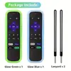 Para TCL Roku280 versão em inglês do controle remoto com corda versão universal capa protetora de silicone antiderrapante antiderrapante e espessa
