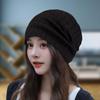 Gorro tipo jersey para mujer, estilo coreano de verano, de algodón, con punta cerrada, para el frío, para otoño e invierno, estilo japonés, nuevo gorro de pelo para hombre.