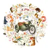 Compra direta transfronteiriça de adesivos vintage com tema de viagem para decorar cadernos, capas de celular e materiais de DIY