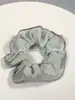 Elástico de Cabelo Scrunchie Listrado com Renda Estilo Coreano para Mulheres, Acessório de Cabelo Suave e Elegante, Elástico de Cabelo Scrunchie Estilo Coreano