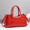 Bolsa Brilhante de Couro Envernizado Feminina 2025 Nova Bolsa de Mão Nupcial Atmosférica Feminina Bolsa de Casamento para Mães Bolsa Transversal de Ombro