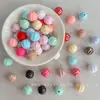 Cuentas de Calabaza de Color Sólido con Recubrimiento AB Coloridas, Agujero Vertical, Material para Colgante de Llavero con Correa de Teléfono DIY, Accesorios para Cuentas