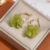 Moda Coreana Estilosa Design de Nicho Brincos de Pétala de Alta Qualidade Super Fada Elegante Doce Versátil