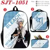 Riman Animation Accesorios de Muerte Mochila Escolar Juvenil Mochila Escolar Mochila Casual para Hombres y Mujeres Estuche para Lápices Set de Tres Piezas