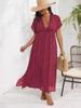 Vestido largo de mujer, blusa de playa de talla grande, para mujer, transfronterizo europeo y americano, nuevo vestido con escote en V profundo y espalda descubierta.