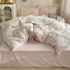 Juego de Funda de Edredón de Cuatro Piezas con Estampado de Dibujos Animados de Algodón, Ropa de Cama Linda y Divertida de Algodón Puro Adecuada para Todas las Estaciones, Juego de Tres Piezas para Dormitorio de Estudiante