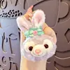 Llaveros de felpa de dibujos animados de moda, muñecos peludos lindos y peculiares, colgantes para mochila de pareja, venta al por mayor de accesorios