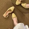 Primer encuentro: Sandalias Femeninas Estilo Hada Suave para Primavera/Verano 2026 - Chic Francés, Elegantes y Únicas con Detalle de Lazo Plisado