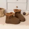 Botas de Neve Infantis 2026 Outono/Inverno Novo Clássico Com Pelúcia Quente Impermeável Botas de Algodão Para Meninas Espessadas Casuais Quentes