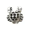 40 Cuentas de Aleación de Plata Tibetana de Agujero Grande Retro DIY Pulsera Collar Corazón Corona Estrella Cuentas de Agujero Grande Accesorios de Joyería
