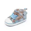 Zapatos de Lona Clásicos para Bebé de Cuatro Estaciones para Hombres y Mujeres Bolsillo a Cuadros Suela Suave Zapatos para Niños Pequeños Fábrica Directa de Zapatos para Bebé 2771
