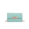 Bolsa de Gelatina 2026 Nova Coleção Primavera/Verão Estilo Rombo Corrente Moda Tendência Versátil Fofa Ombro Transversal Bolsa Atacado