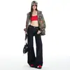 Jeans Acampanados Retro Americanos Transfronterizos Otoño/Invierno 2026 para Mujer, Pantalones Nuevos de Tiro Bajo Adelgazantes Sueltos de Longitud Completa